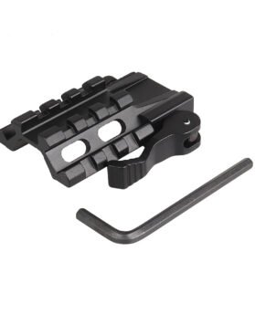 Three-sided rail quick release guide rail 45 degree inclined rail leather rail hollow bracket CNC aluminum alloy suitable for 20mm guide rail